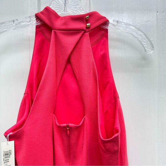 NWT Trina Turk river ponte shift dress coral women's 4 mock neck sleeveless - Picture 6 of 12